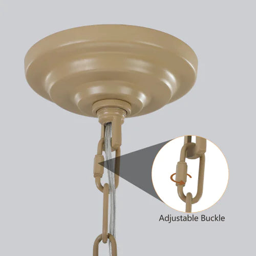 Boho Farmhouse Rattan Light Fixture